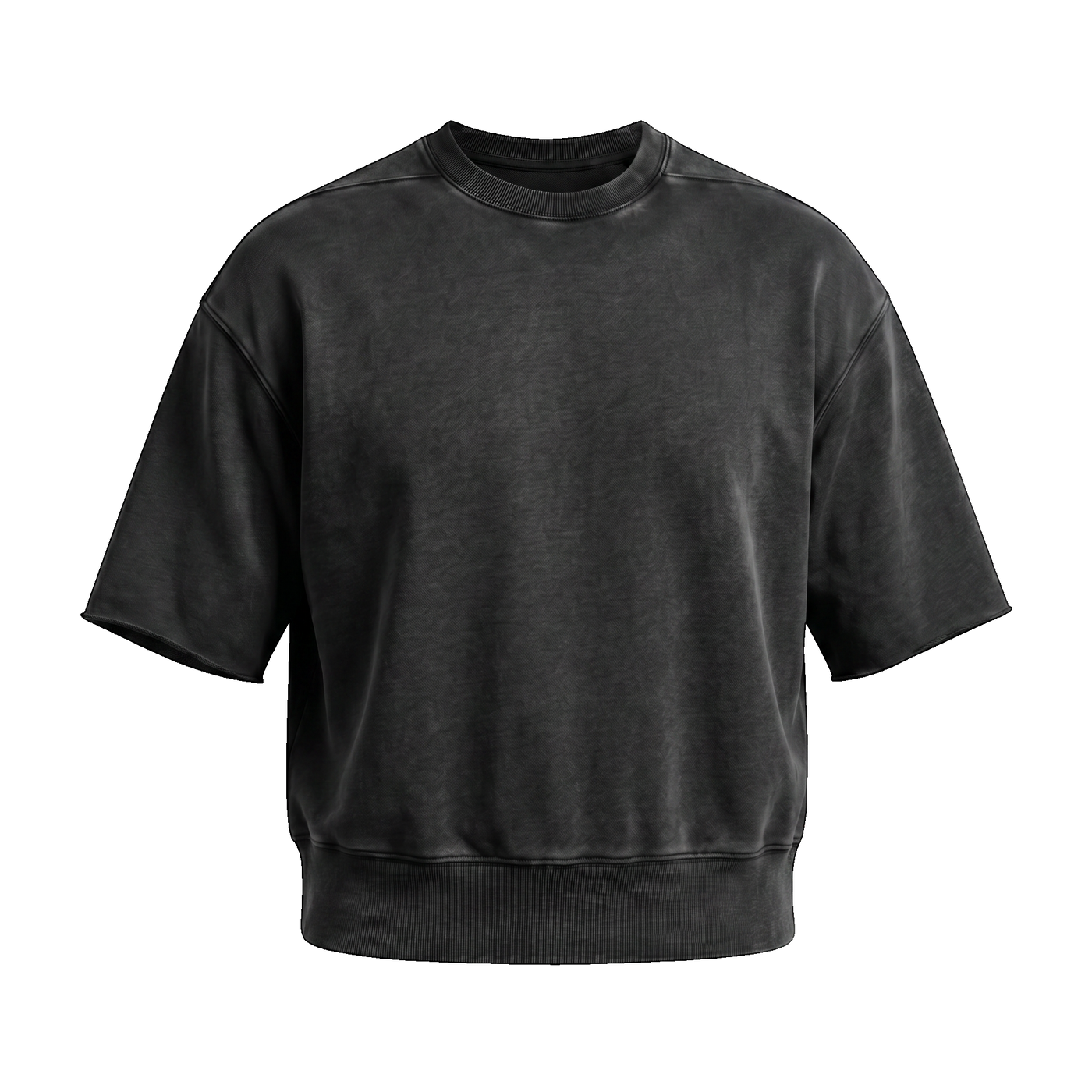 NILO Master heavyweight oversized tee in washed black 100% cotton with a structured fit and ribbed hem