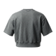 NILO Master Heavyweight oversized charcoal grey cotton t-shirt, back view with structured fit and ribbed hem.