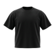 NILO Studio Heavyweight black cotton t-shirt with a relaxed fit and drop shoulders.