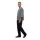 NILO Master heavyweight oversized grey cotton t-shirt worn by a male model against a black background