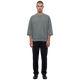 NILO Master heavyweight oversized tee in washed grey cotton with a structured fit worn by a male model