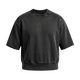 NILO Master heavyweight oversized tee in washed black 100% cotton with a structured fit and ribbed hem