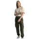 NILO Studio Heavyweight Tee in cream cotton with drop shoulders worn by a model with olive cargo joggers