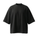 NILO Vision oversized boxy t-shirt in black heavyweight 300gsm cotton with a structured fit and crew neck.