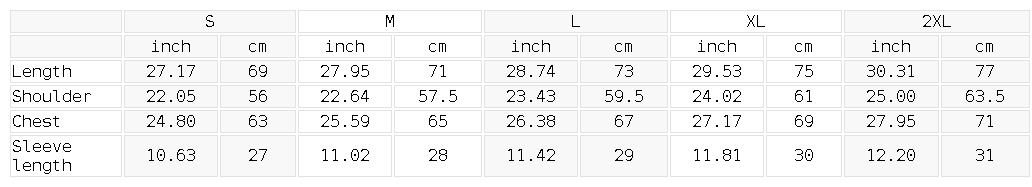 Size chart for Director Washed Boxy Tee